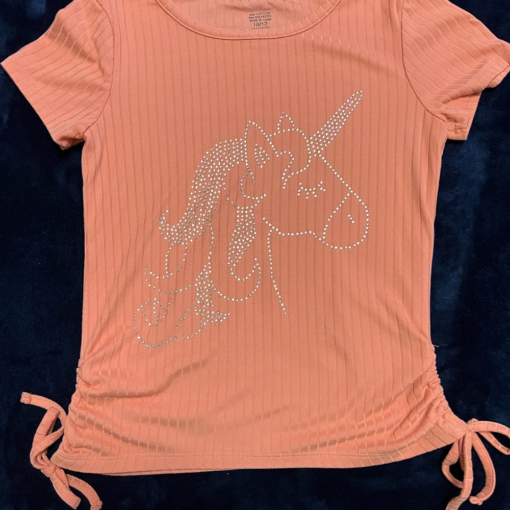 Peach Unicorn Graphic Tee